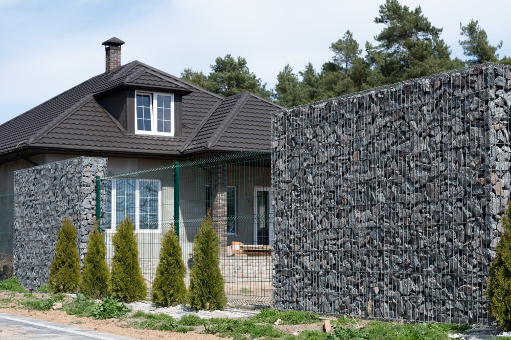 Gabionenzaun Ideen & Gabionen Ideen Sichtschutz